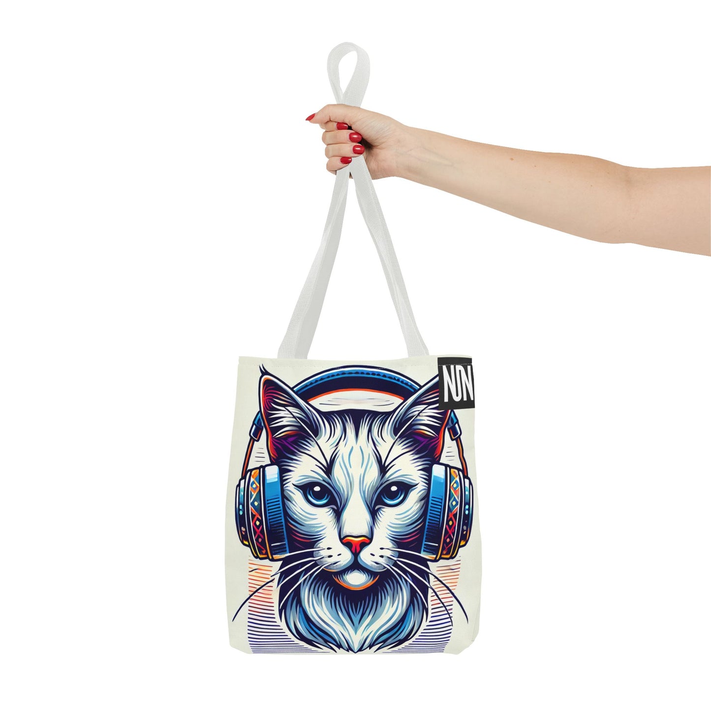 Tote Bag, Cat headphones