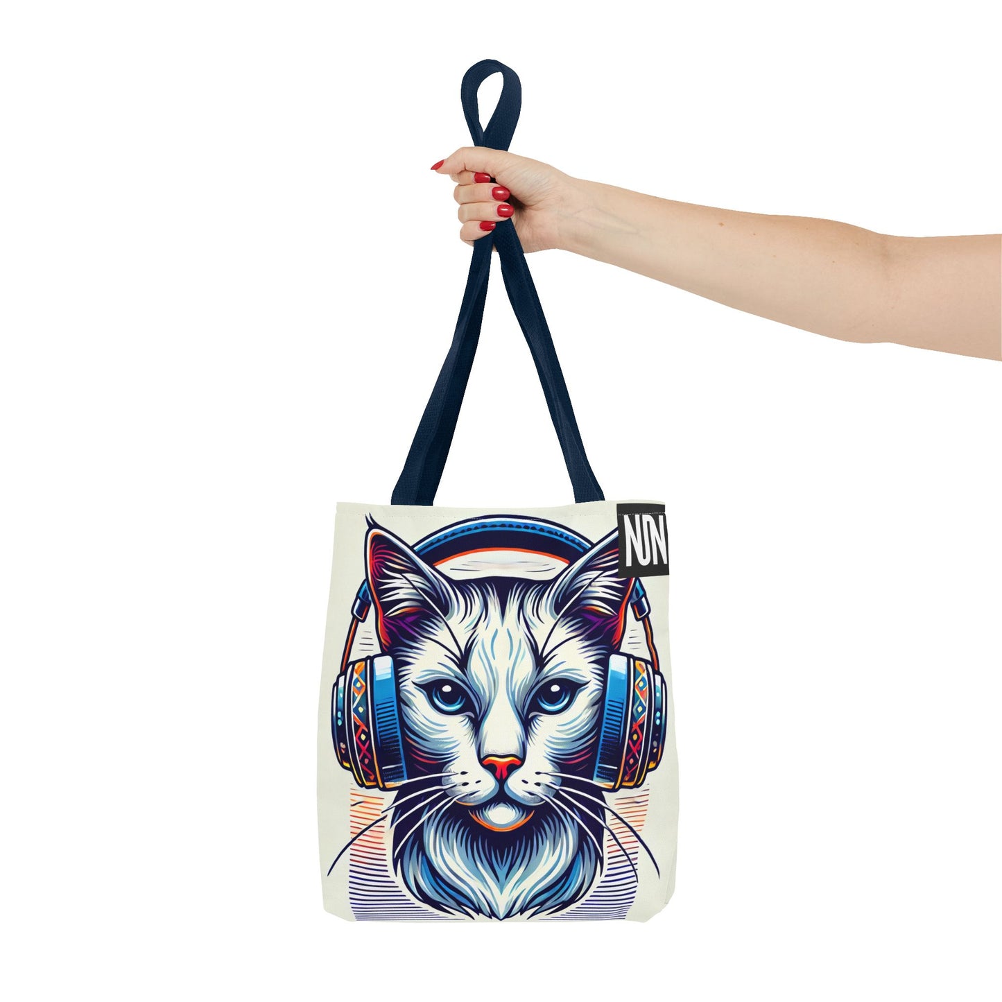 Tote Bag, Cat headphones