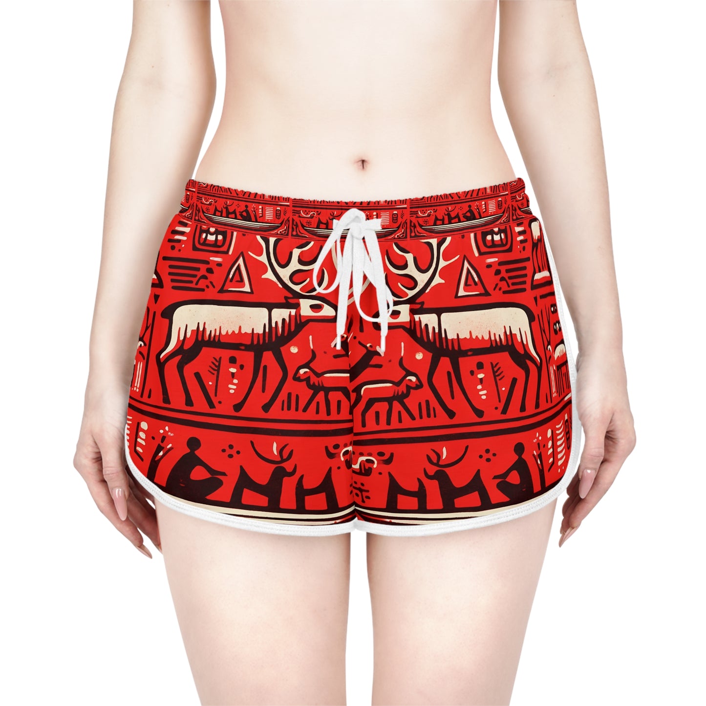 Women's Relaxed Shorts, Raindeer