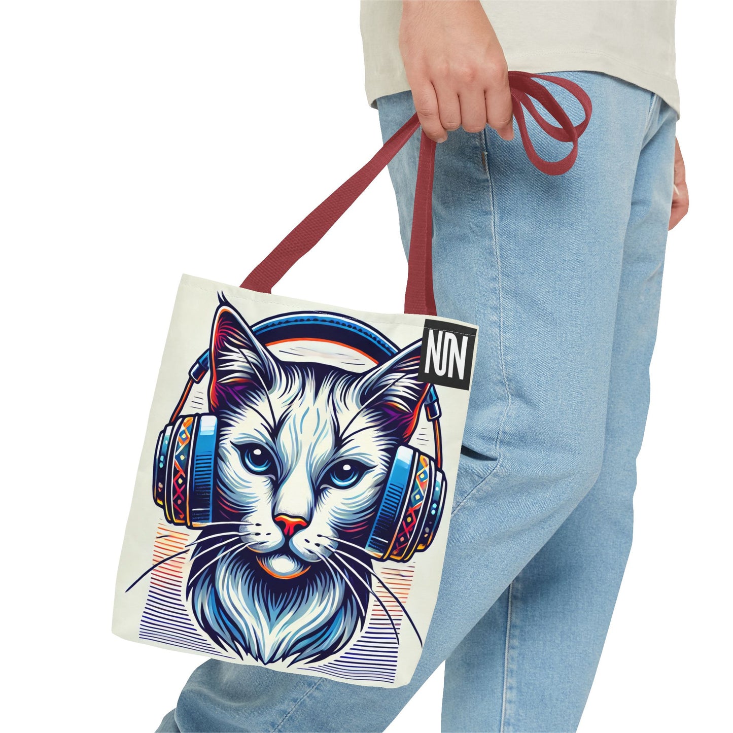 Tote Bag, Cat headphones