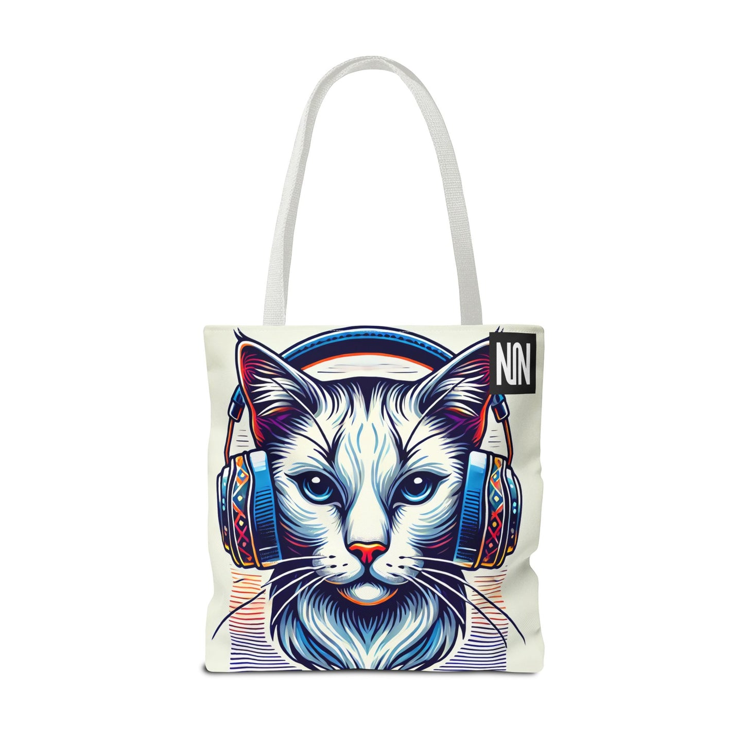 Tote Bag, Cat headphones