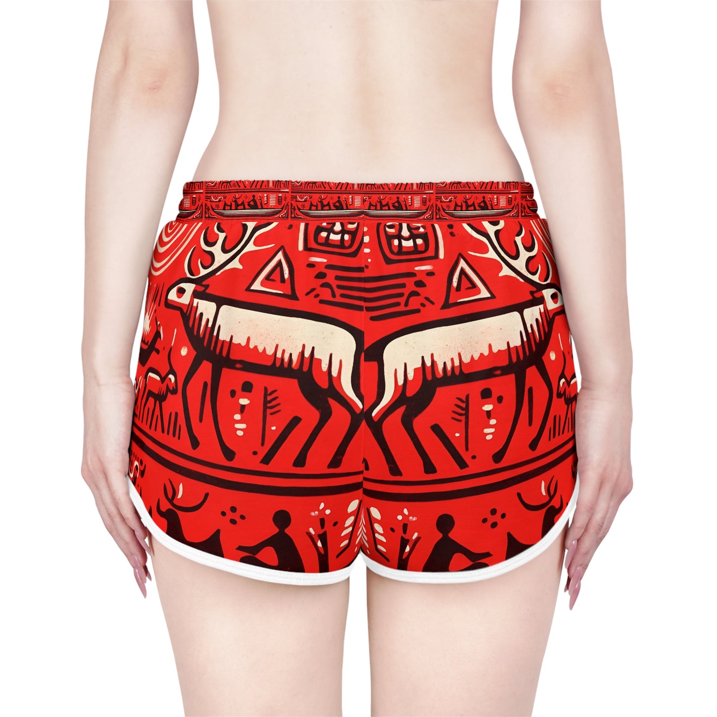 Women's Relaxed Shorts, Raindeer