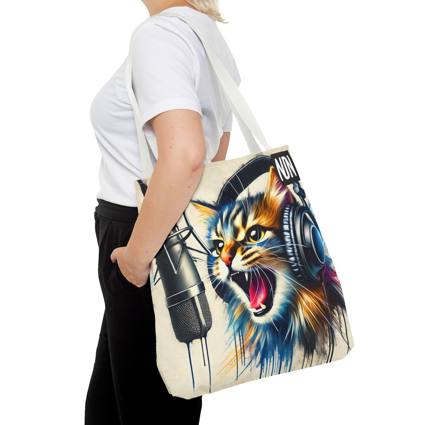 Tote Bag, Meowing Cat