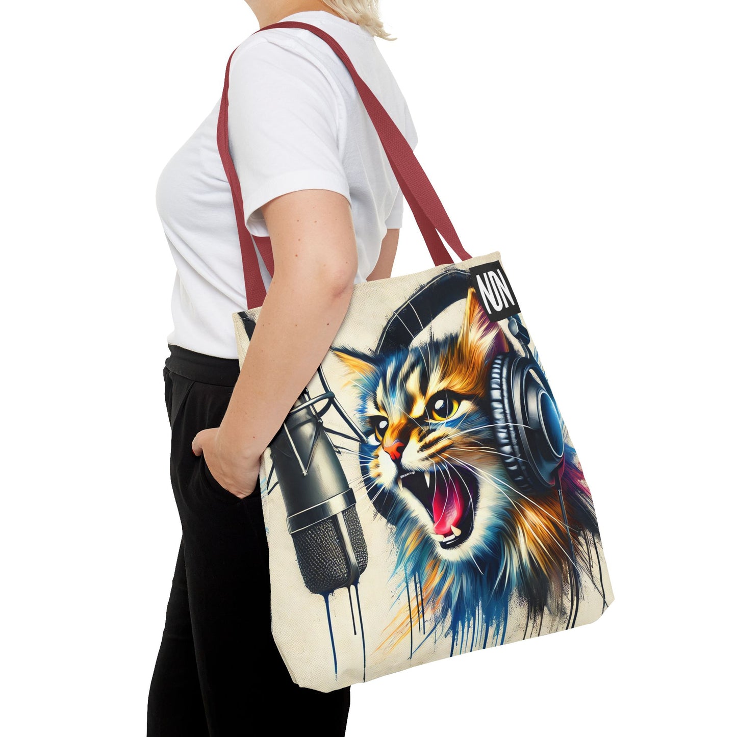 Tote Bag, Meowing Cat