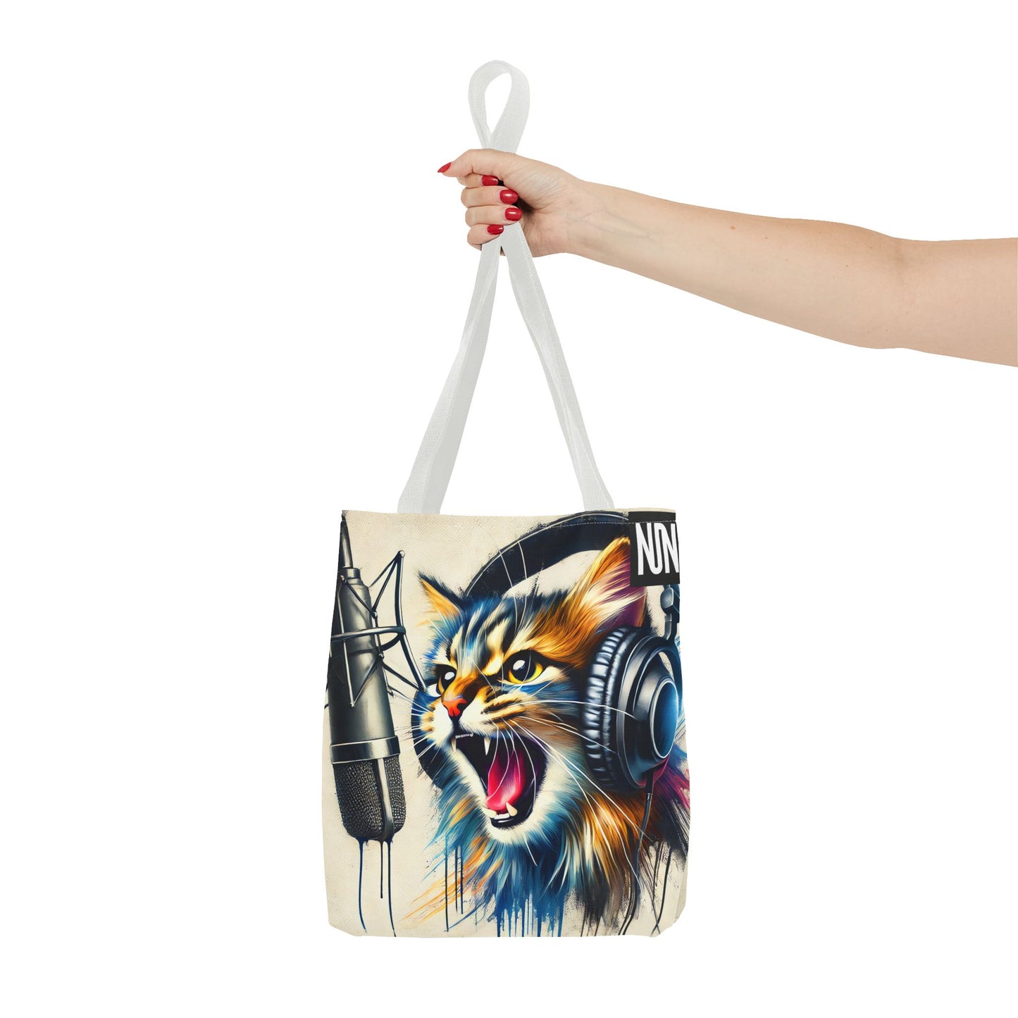 Tote Bag, Meowing Cat