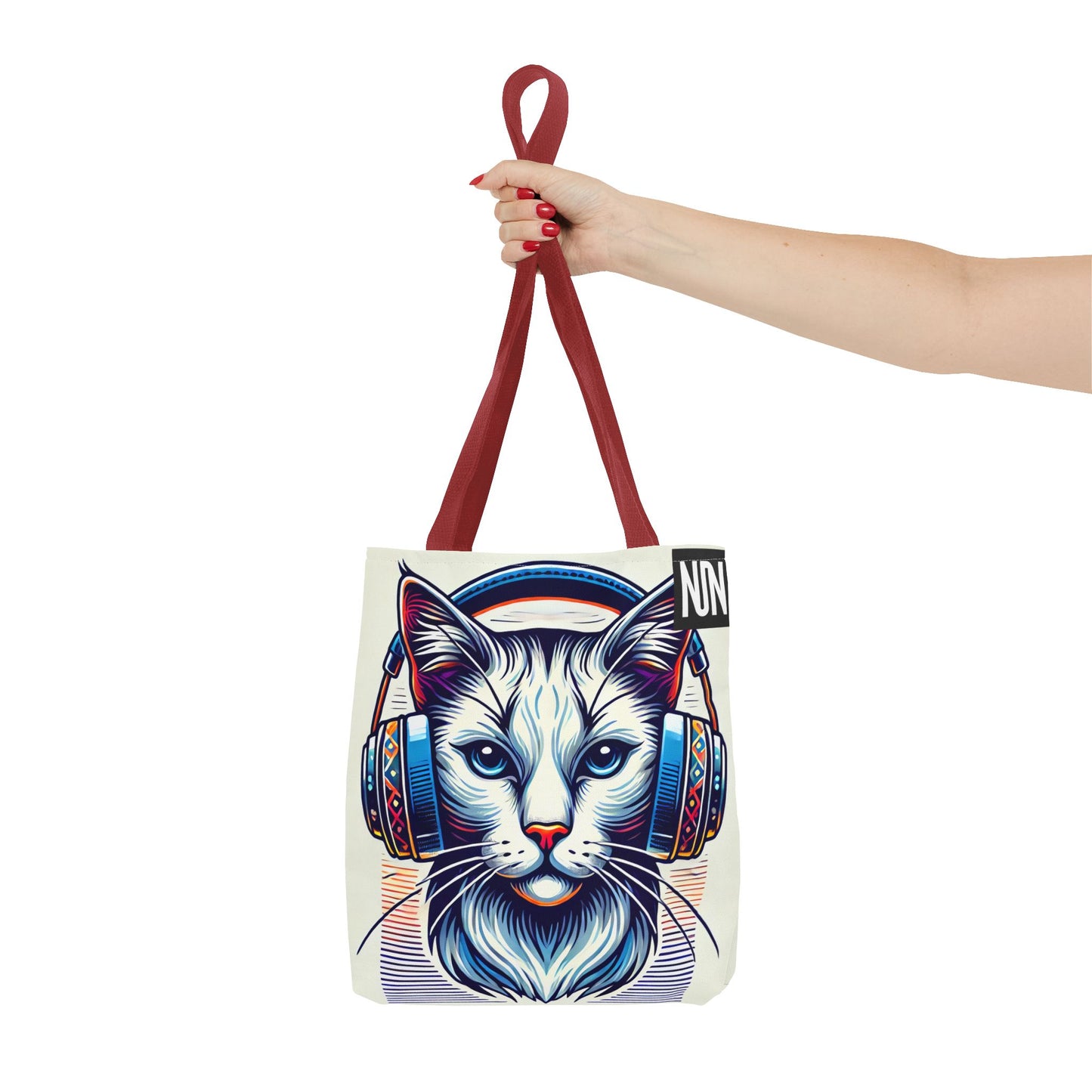 Tote Bag, Cat headphones