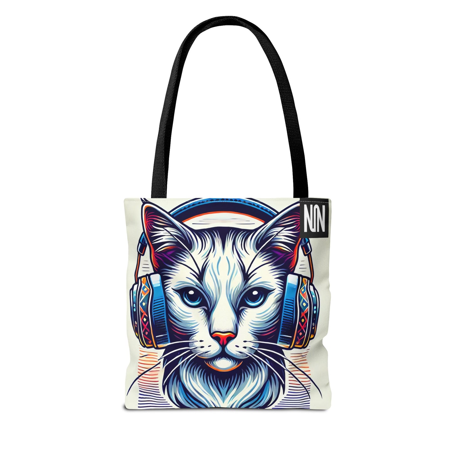 Tote Bag, Cat headphones