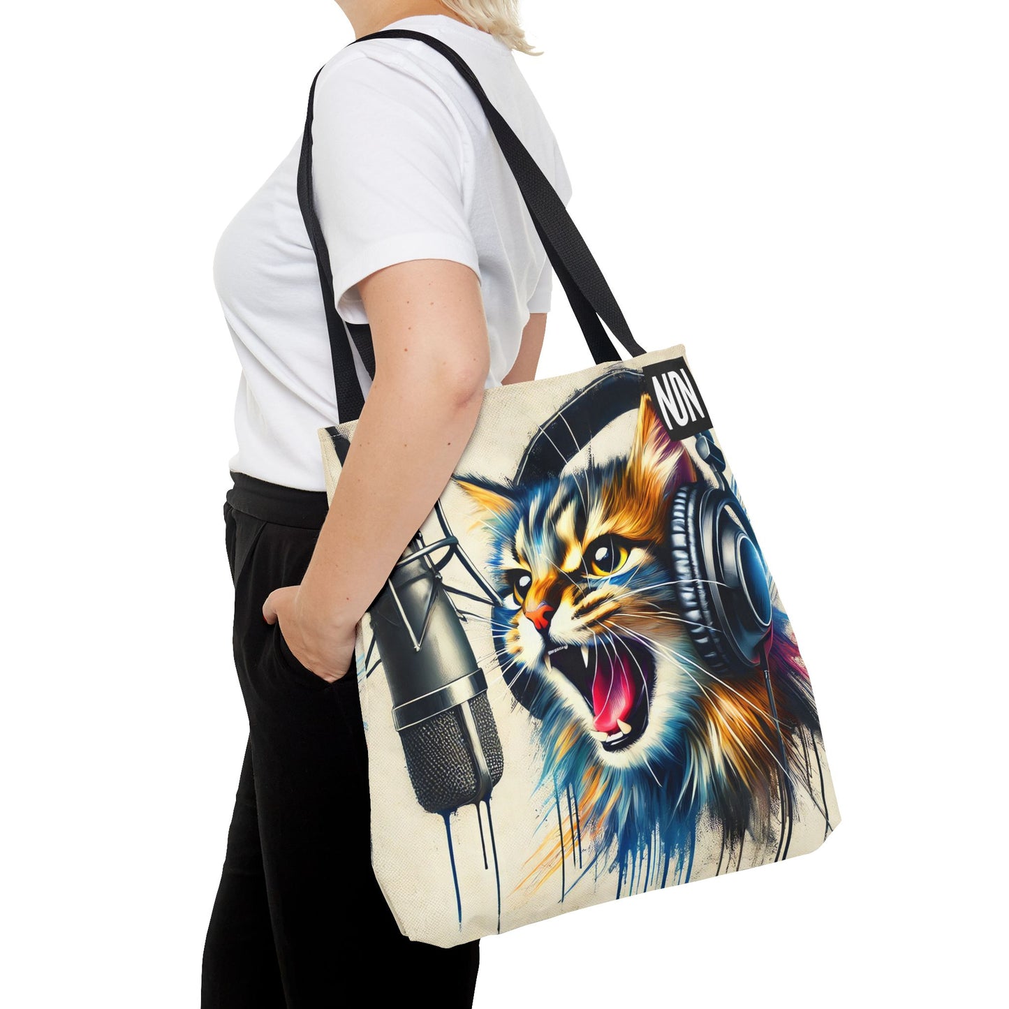 Tote Bag, Meowing Cat