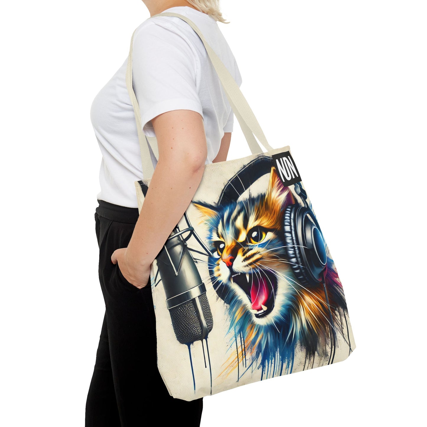 Tote Bag, Meowing Cat