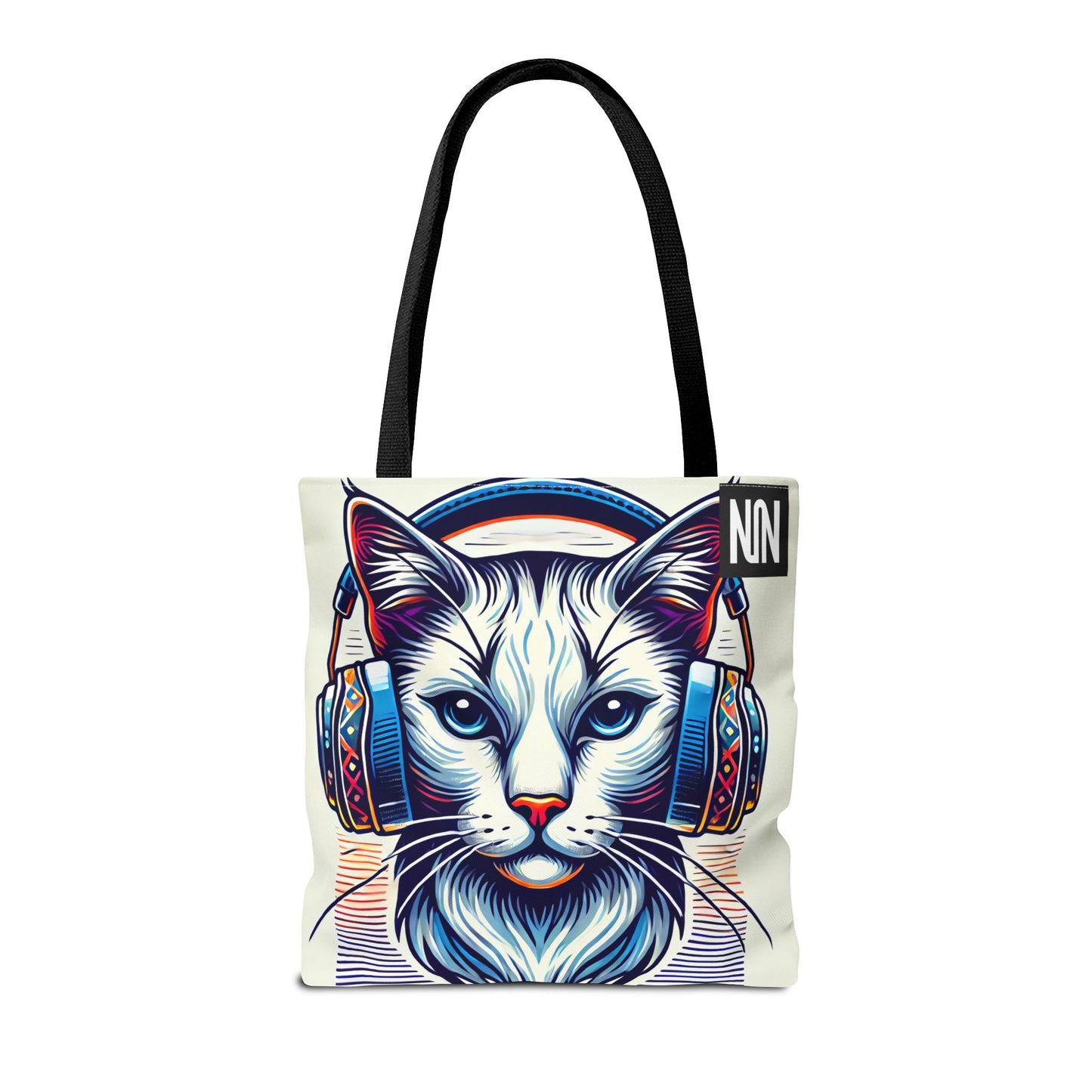 Tote Bag, Cat headphones