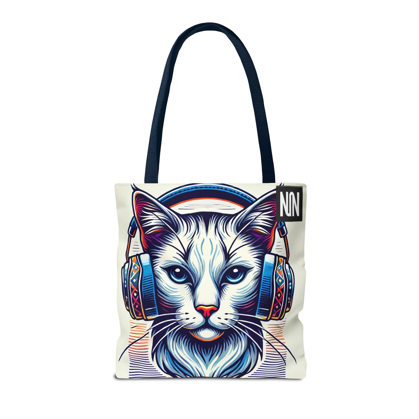 Tote Bag, Cat headphones