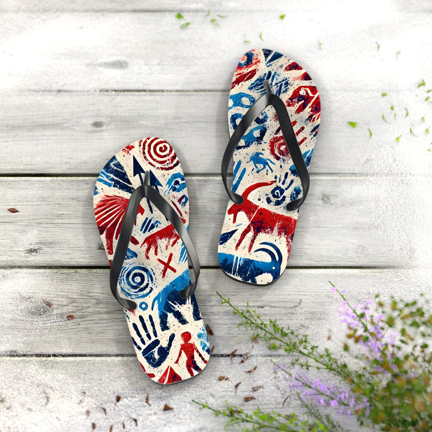 Sandals - Cave Paintings Inspired Flip Flops