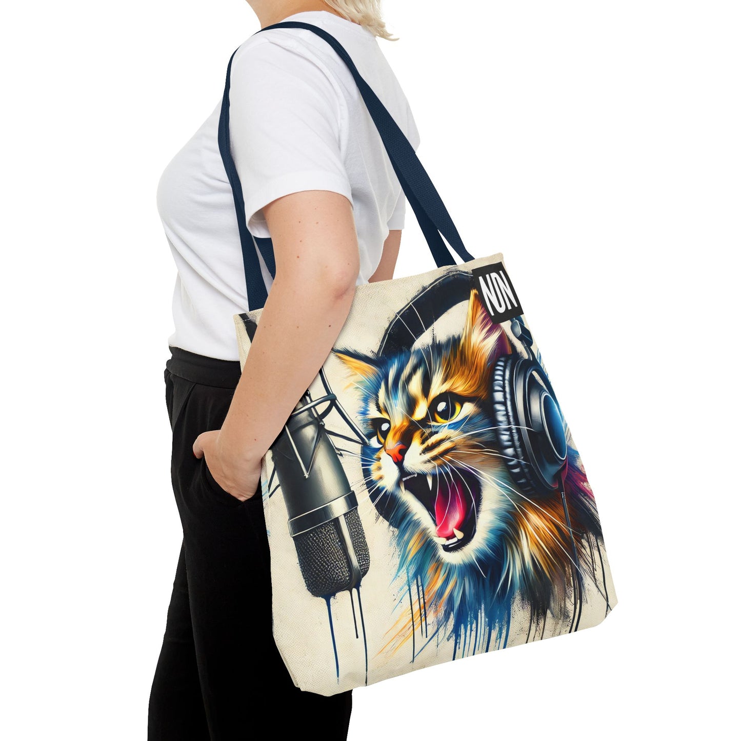 Tote Bag, Meowing Cat